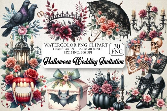 Download Halloween Wedding Invitation Clipart - Invitation clipart Collection