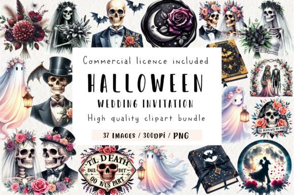 Download Halloween Wedding Invitation Clipart - Premium Resources