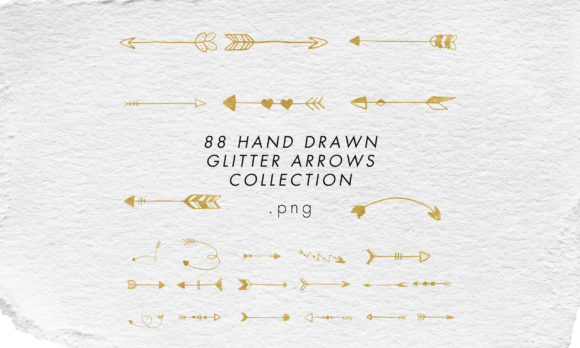 Download Hand Drawn Glitter Arrows Collection - Collection Collection
