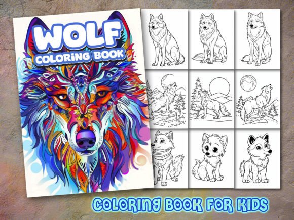Download Wolf Coloring Page and Coloring Book - Premium Bundle