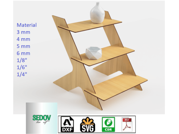 Download Laser Cut 3 Tier Shelf Store Showcase - Showcase Collection