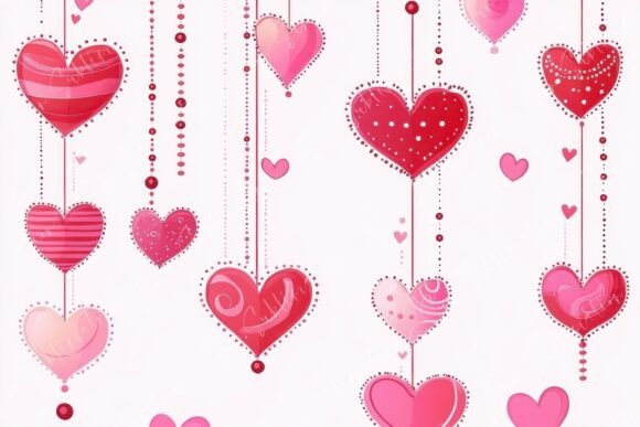 Download A Vibrant Showcase of Floating Hearts - Showcase Collection