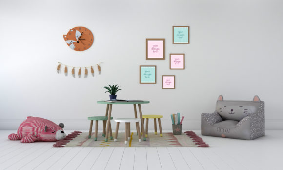 Download Kids Bedroom or Nursery with Empty Frame - Premium Resources